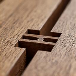 Détail d'un assemblage traditionnel en bois, sans vis ni clous
