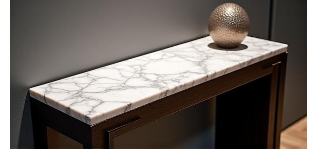 Console avec plateau en marbre