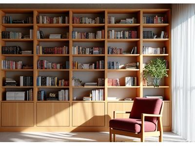 La Bibliothèque Sur Mesure - Bibliothèque en bois clair avec étagères modulables